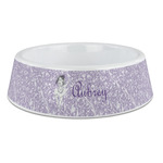 Ballerina Plastic Dog Bowl - Large (Personalized)