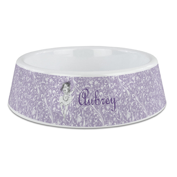 Custom Ballerina Plastic Dog Bowl - Large (Personalized)