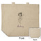 Ballerina Reusable Cotton Grocery Bag - Front & Back View