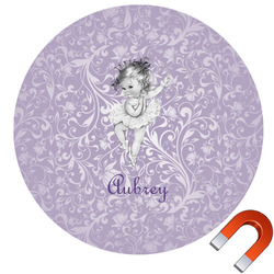 Ballerina Round Car Magnet - 10" (Personalized)