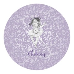 Ballerina Round Decal - XLarge (Personalized)