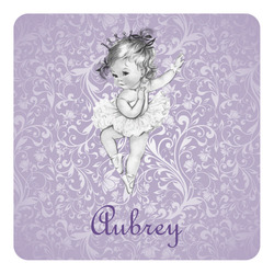 Ballerina Square Decal - XLarge (Personalized)
