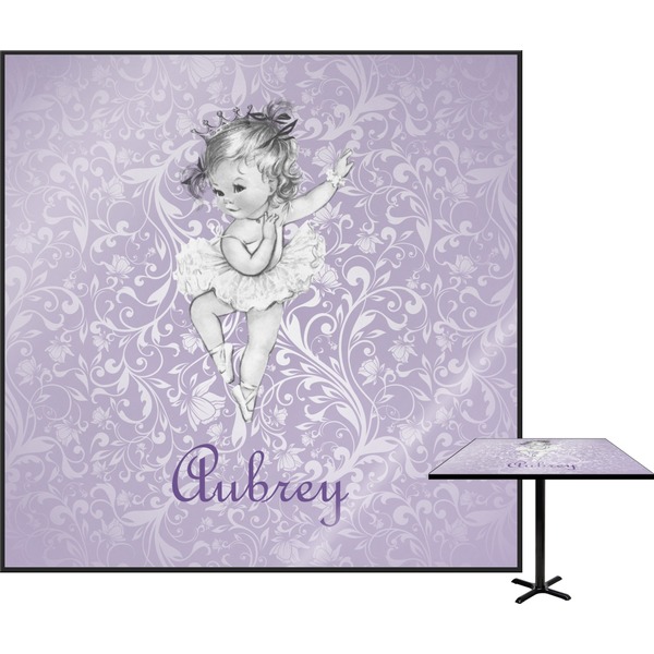 Custom Ballerina Square Table Top - 24" (Personalized)