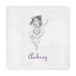 Ballerina Standard Decorative Napkins (Personalized)