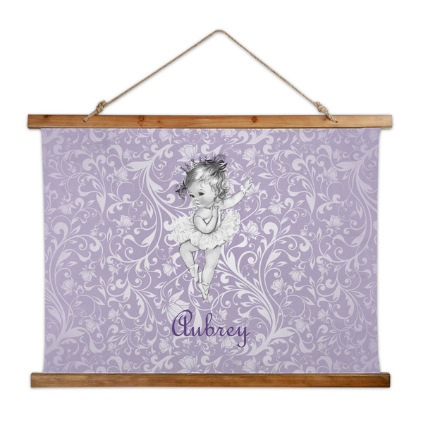 Custom Ballerina Wall Hanging Tapestry - Wide (Personalized)