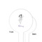 Ballerina White Plastic 4" Food Pick - Round - Single Sided - Front & Back