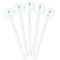 Ballerina White Plastic 5.5" Stir Stick - Fan View