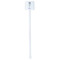 Ballerina White Plastic Stir Stick - Double Sided - Square - Single Stick