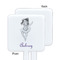 Ballerina White Plastic Stir Stick - Single Sided - Square - Approval