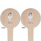 Ballerina Wooden 4" Food Pick - Round - Double Sided - Front & Back