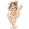 Ballerina Wooden Sticker - Main