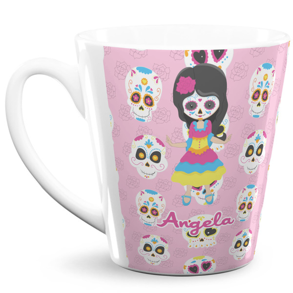 Custom Kids Sugar Skulls 12 Oz Latte Mug (Personalized)