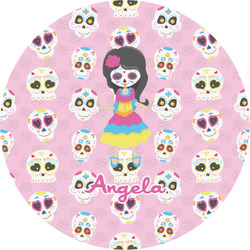 Kids Sugar Skulls Multipurpose Round Labels - Custom Sized (Personalized)