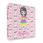 Kids Sugar Skulls 3 Ring Binder - Full Wrap - 2" (Personalized)