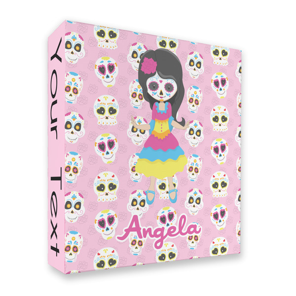 Custom Kids Sugar Skulls 3 Ring Binder - Full Wrap - 2" (Personalized)