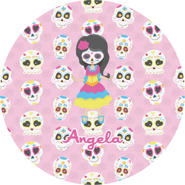 Custom Kids Sugar Skulls Multipurpose Round Labels - 5" (Personalized)