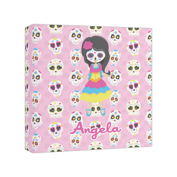 Custom Kids Sugar Skulls Canvas Print - 8x8 (Personalized)