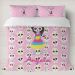 Kids Sugar Skulls Duvet Cover Set - King (Personalized)