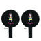 Kids Sugar Skulls Black Plastic 7" Stir Stick - Double Sided - Round - Front & Back