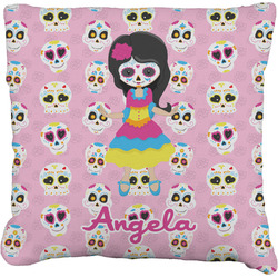 Kids Sugar Skulls Faux-Linen Throw Pillow 26" (Personalized)