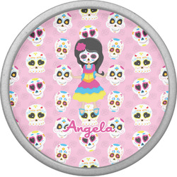 Kids Sugar Skulls Cabinet Knob (Silver) (Personalized)