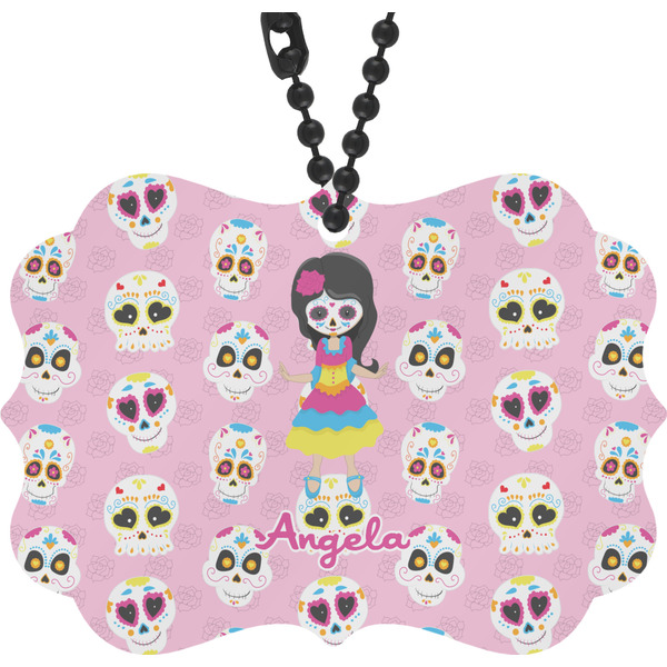 Custom Kids Sugar Skulls Rear View Mirror Decor (Personalized)