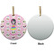 Kids Sugar Skulls Ceramic Flat Ornament - Circle Front & Back (APPROVAL)