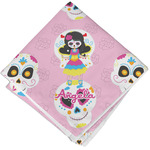 Kids Sugar Skulls Cloth Cocktail Napkin - Single w/ Name or Text