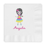 Kids Sugar Skulls Embossed Decorative Napkins (Personalized)