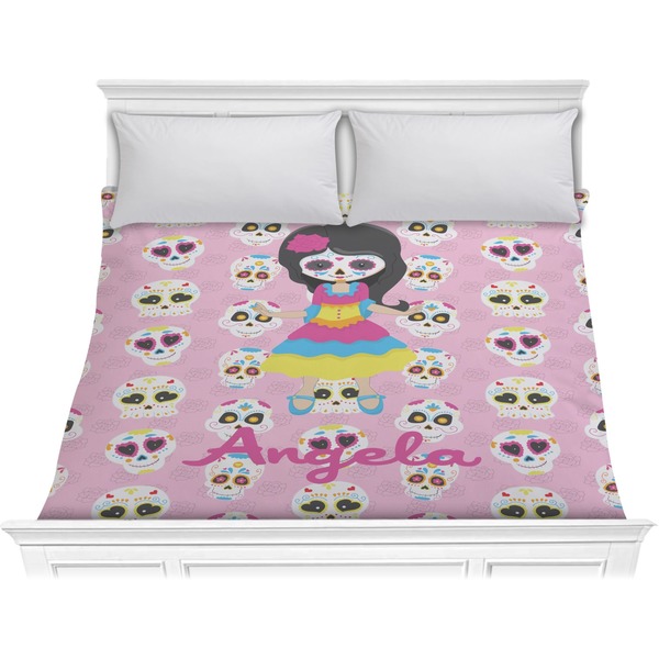 Custom Kids Sugar Skulls Comforter - King (Personalized)