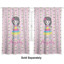 Kids Sugar Skulls Curtain Panel - Custom Size (Personalized)