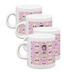 Kids Sugar Skulls Single Shot Espresso Cups - Set of 4 (Personalized)