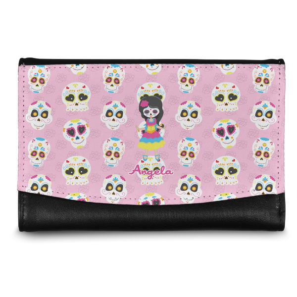 Custom Kids Sugar Skulls Genuine Leather Women's Wallet - Small (Personalized)