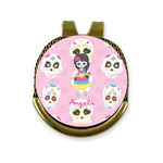 Kids Sugar Skulls Golf Ball Marker - Hat Clip - Gold