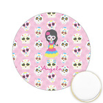 Kids Sugar Skulls Printed Cookie Topper - 2.15" (Personalized)