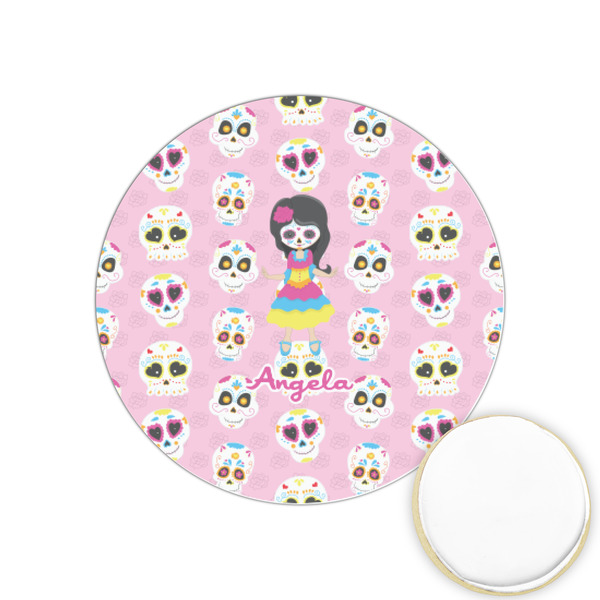 Custom Kids Sugar Skulls Printed Cookie Topper - 1.25" (Personalized)