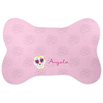 Kids Sugar Skulls Bone Shaped Dog Food Mat (Personalized)