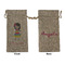 Kids Sugar Skulls Large Burlap Gift Bags - Front & Back