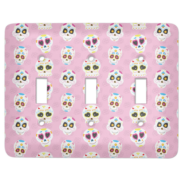 Custom Kids Sugar Skulls Light Switch Cover (3 Toggle Plate)