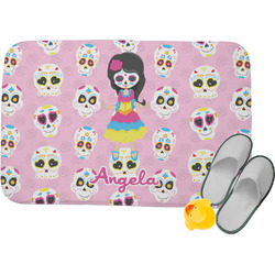 Kids Sugar Skulls Memory Foam Bath Mat - 24"x17" (Personalized)