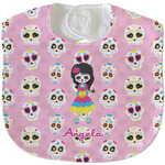 Kids Sugar Skulls Velour Baby Bib w/ Name or Text