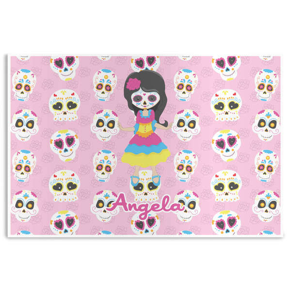 Custom Kids Sugar Skulls Disposable Paper Placemats (Personalized)