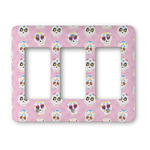 Kids Sugar Skulls Rocker Style Light Switch Cover - Three Switch