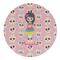 Kids Sugar Skulls Round Linen Placemats - FRONT (Double Sided)