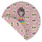 Kids Sugar Skulls Round Linen Placemats - Front (folded corner double sided)