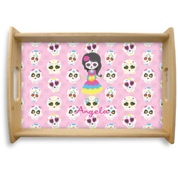 Kids Sugar Skulls Natural Wooden Tray - Small (Personalized)