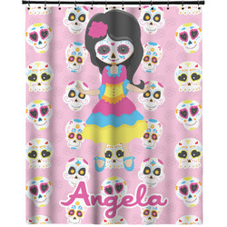 Kids Sugar Skulls Extra Long Shower Curtain - 70"x84" (Personalized)
