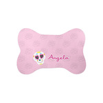 Kids Sugar Skulls Bone Shaped Dog Food Mat (Small) (Personalized)