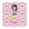 Kids Sugar Skulls Square Fridge Magnet - FRONT