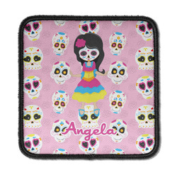 Kids Sugar Skulls Iron On Square Patch w/ Name or Text